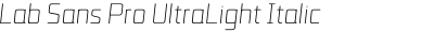 Lab Sans Pro UltraLight Italic